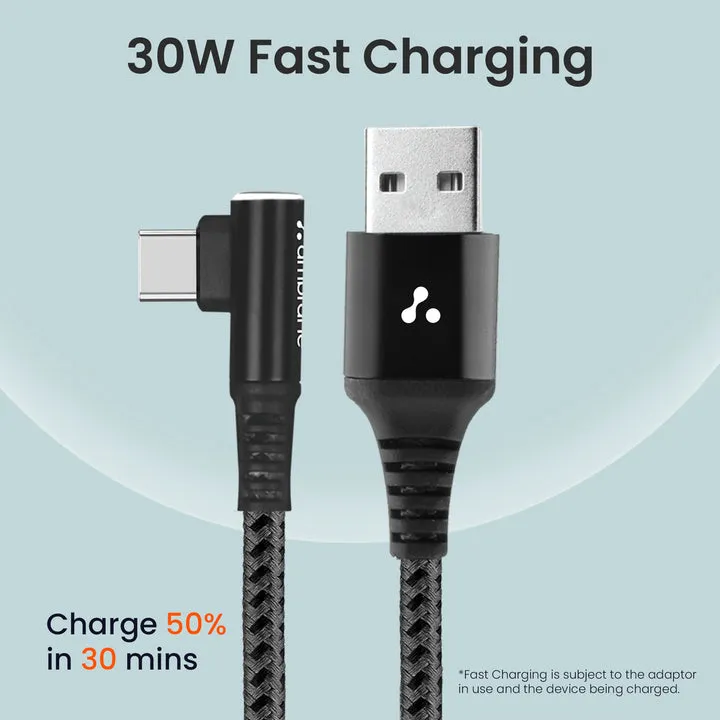 Ambrane 1.5 m L Shaped Type C Cable view 2