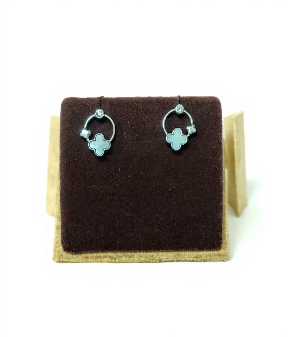 Silver Flower Nose Rings view 2