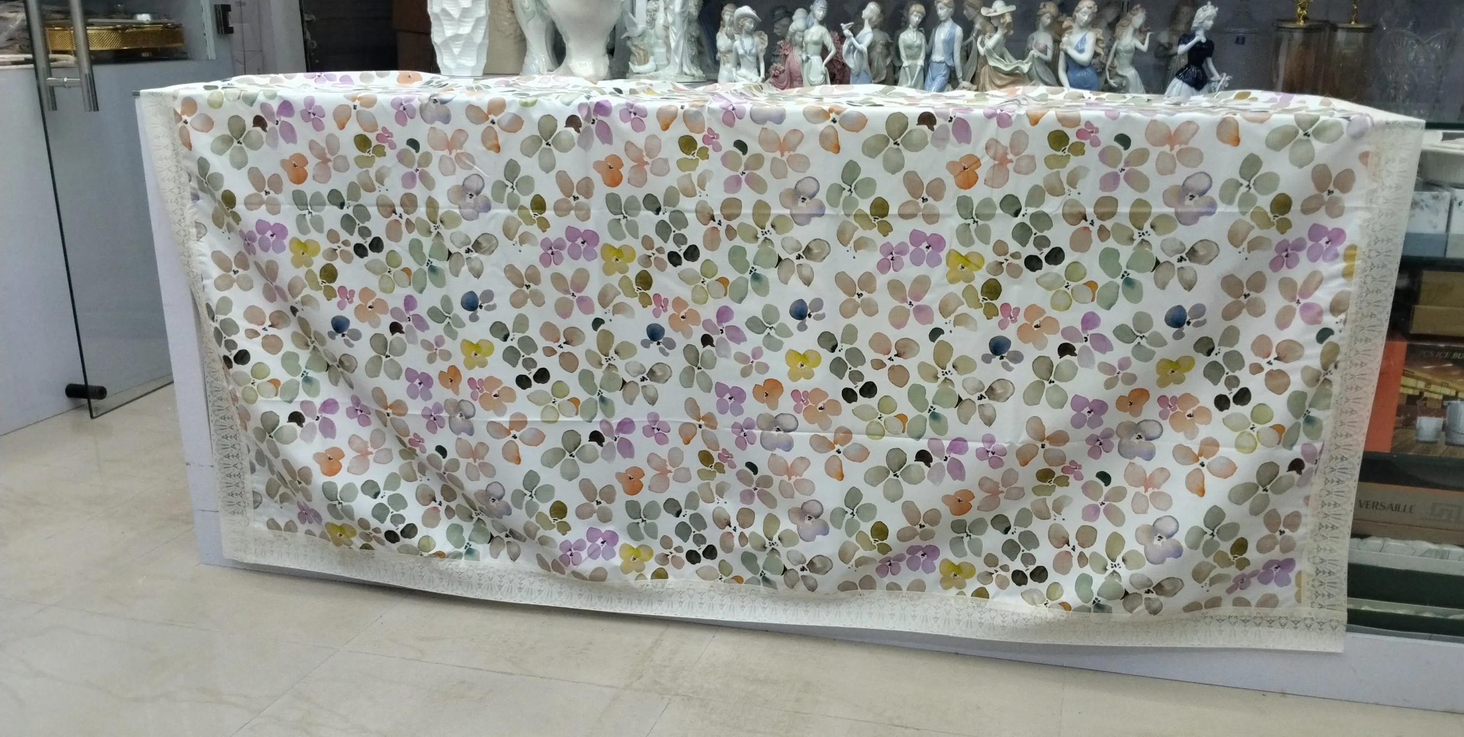 Decorative Floral Tablecloth view 2