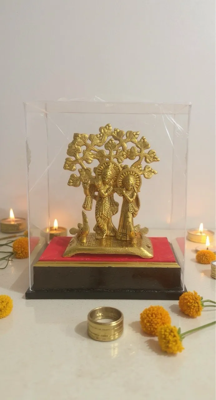 Brass Radha Krishna Statue 1