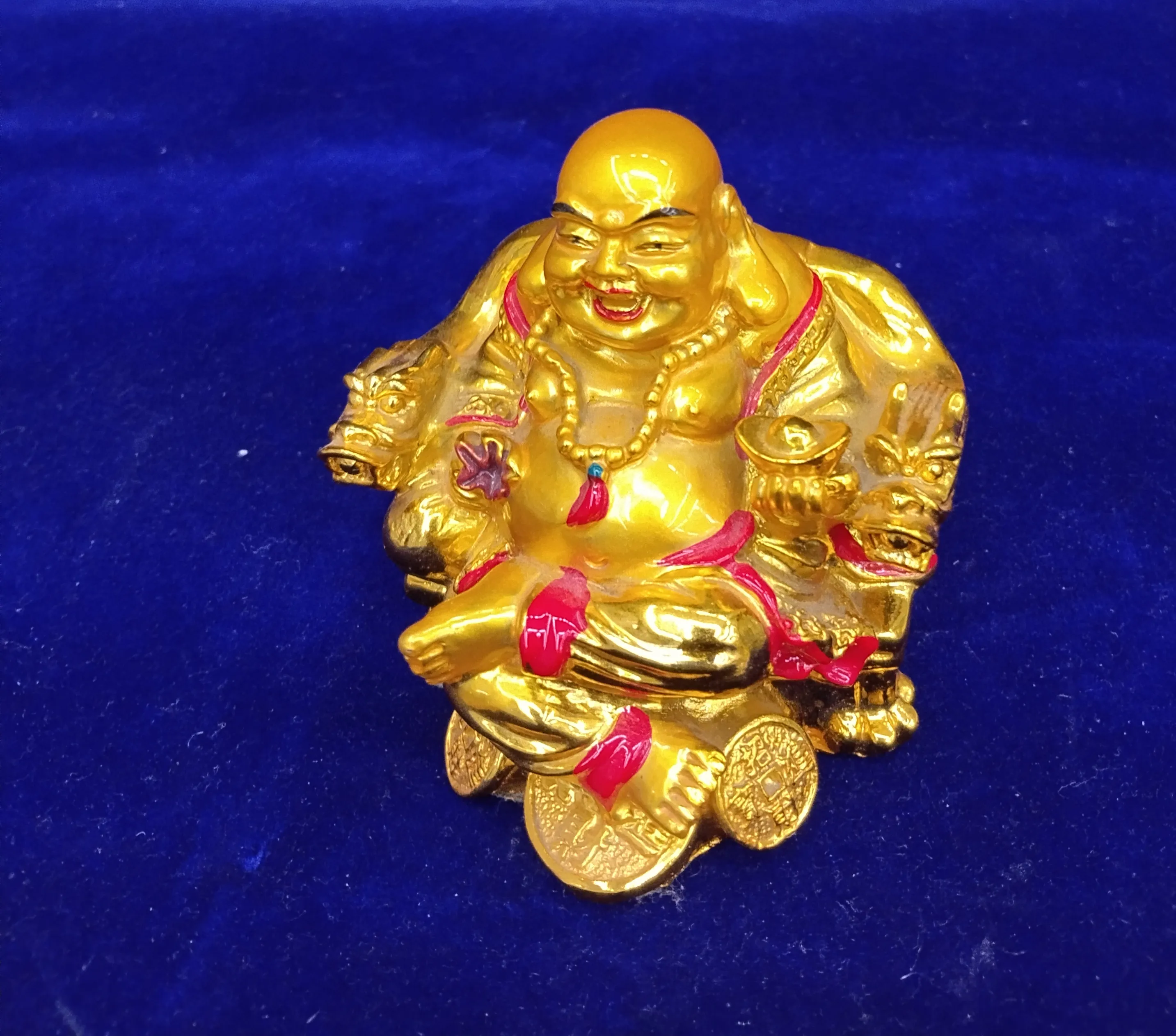 Golden Laughing Buddha view 2