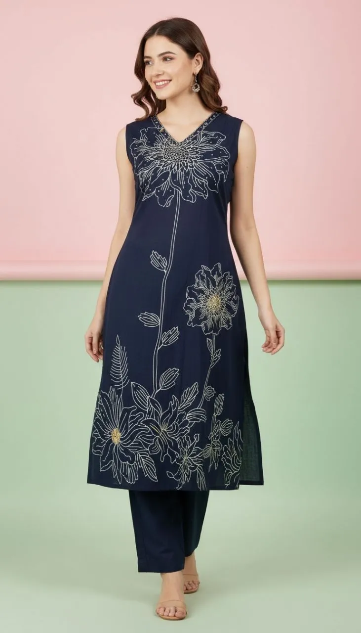 Floral Kurti view 4