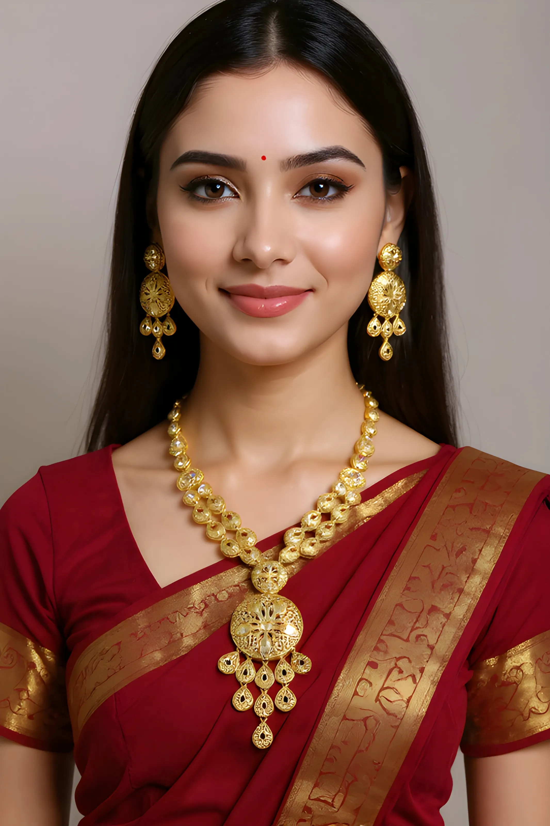 Gold Necklace Set @ view 2