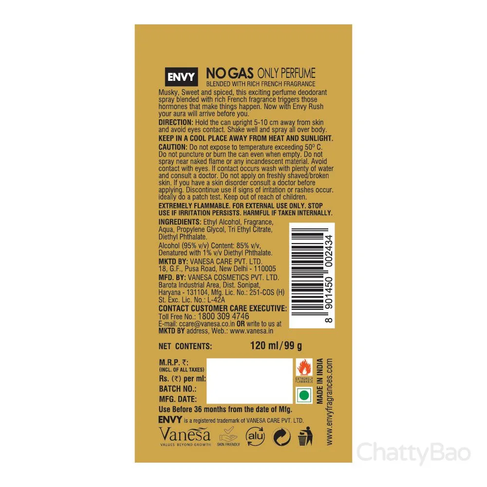 Envy Rush Deodorant 120 ml view 2