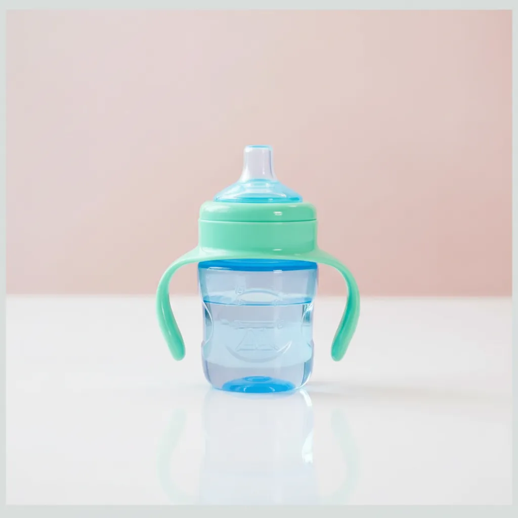 AVENT Philips Silicone Classic Spout Cup with Handle | Blue/Green | 200ml (SCF551/05) view 3