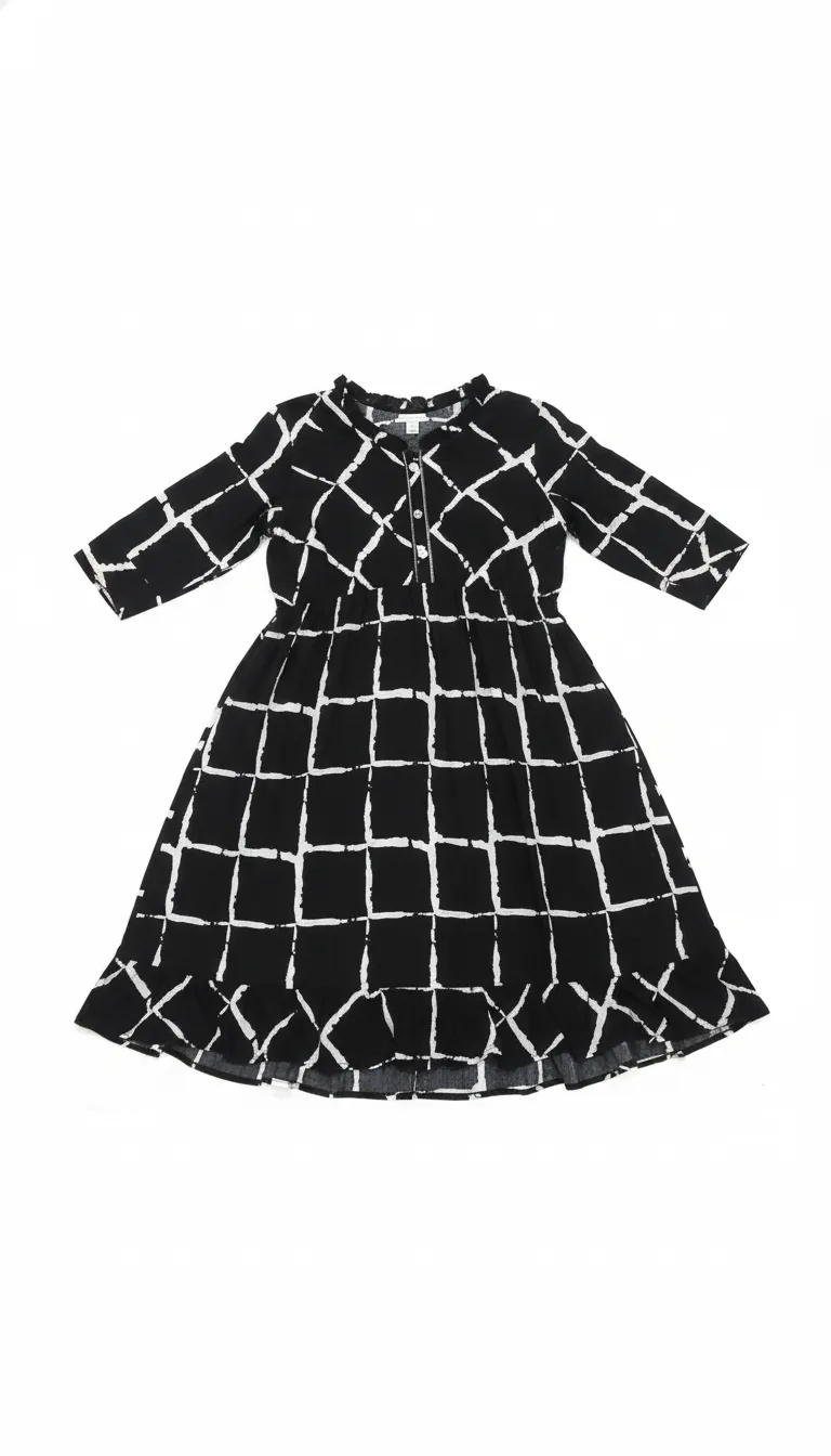 Moms n Mom Rayon Maternity Dress Long 2361 view 2