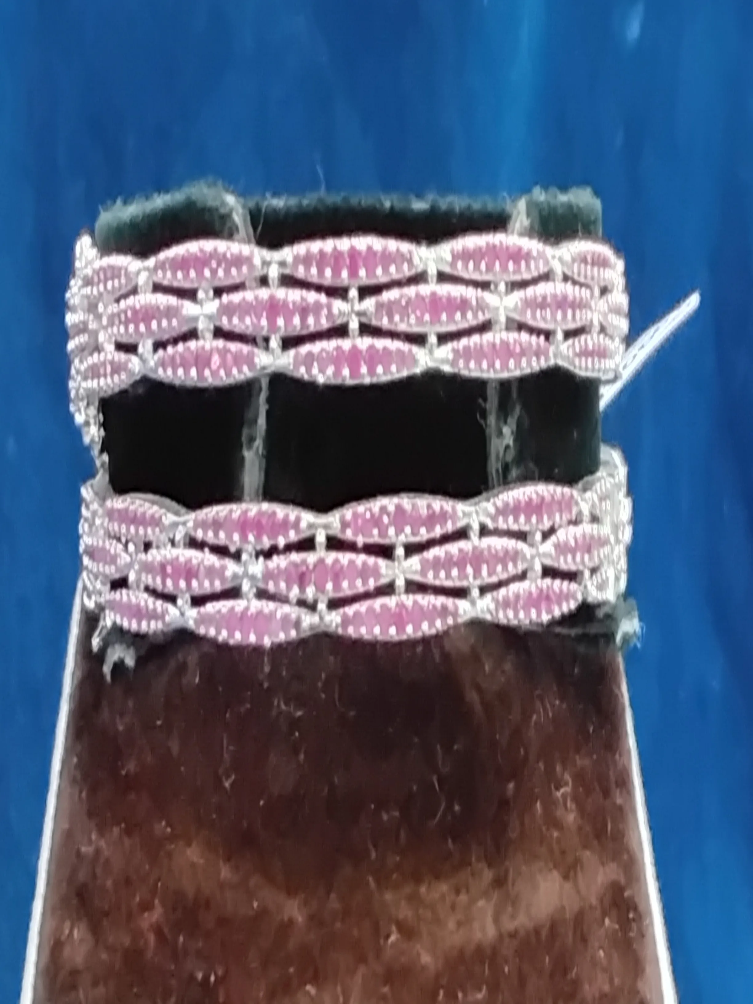 Pink Silver Bangles With Openable Lock view 2
