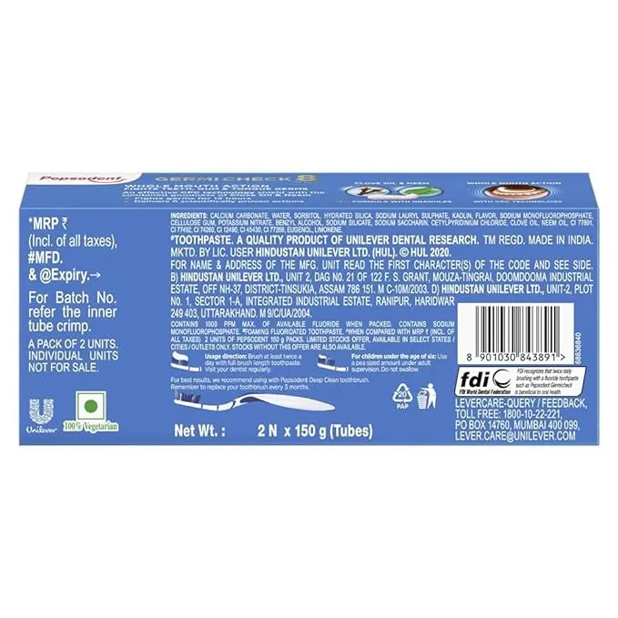 Pepsodent Germicheck (2 x 150 g each) view 2