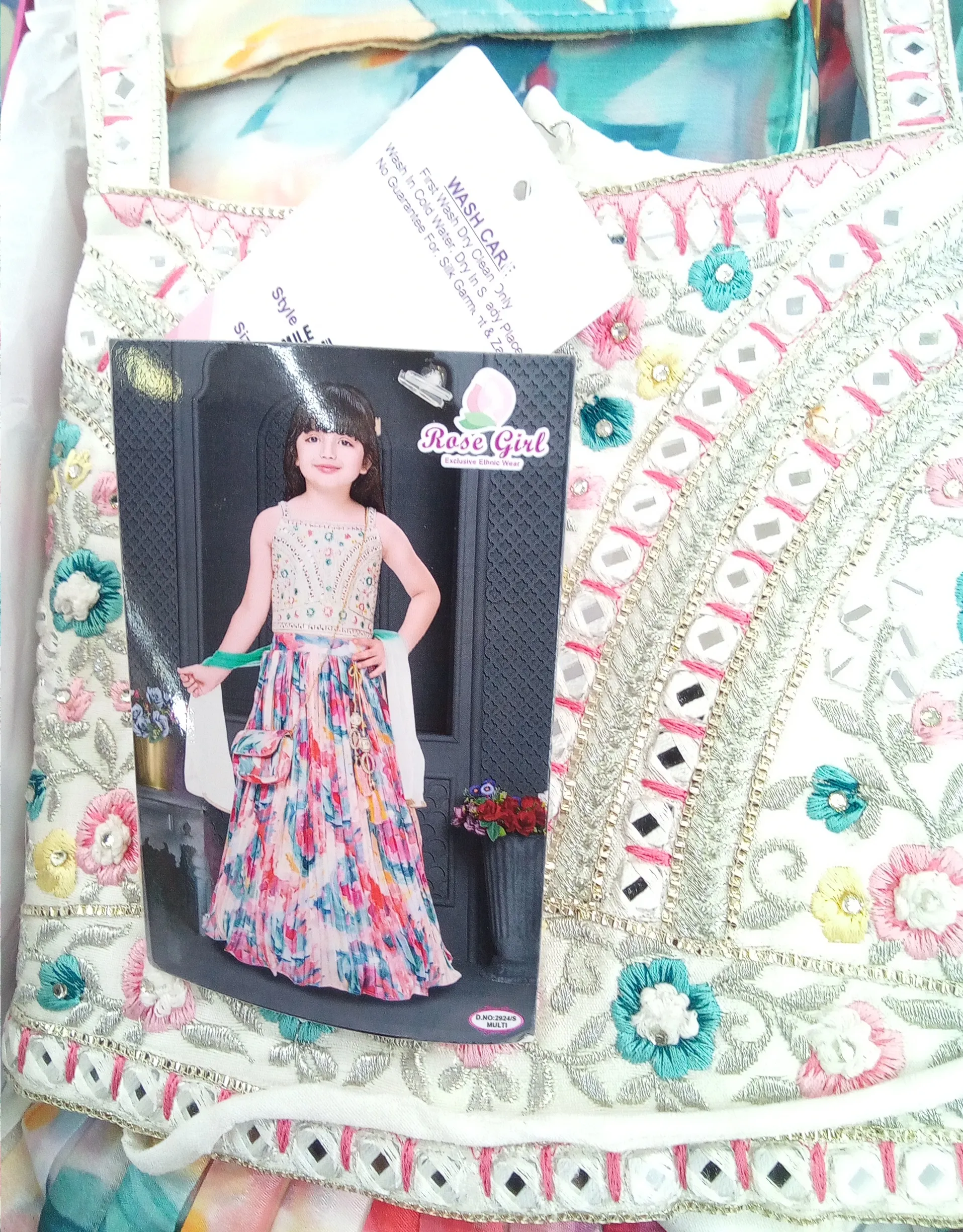 Rose Girl Girls Party Wear Gown view 3