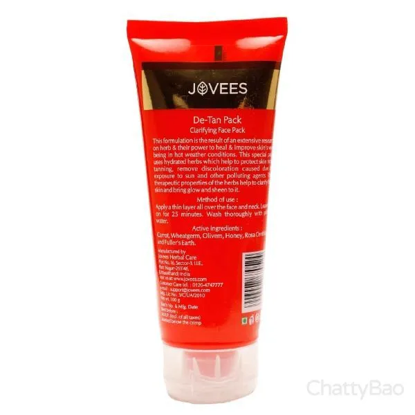 Jovees Herbal De-Tan Face Pack 50 g view 2