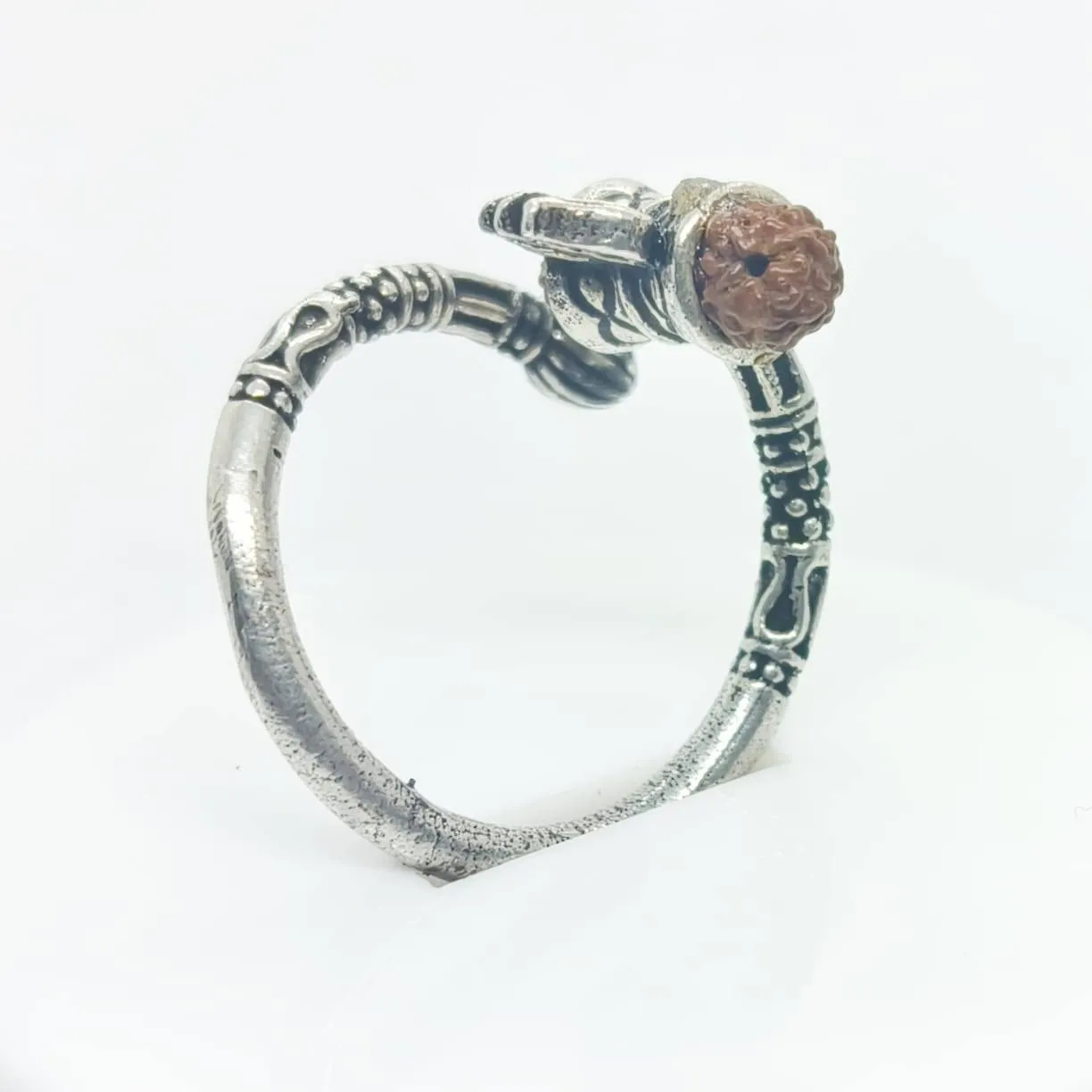 Rudraksha Silver Ring (AVSLR-35/36) view 3