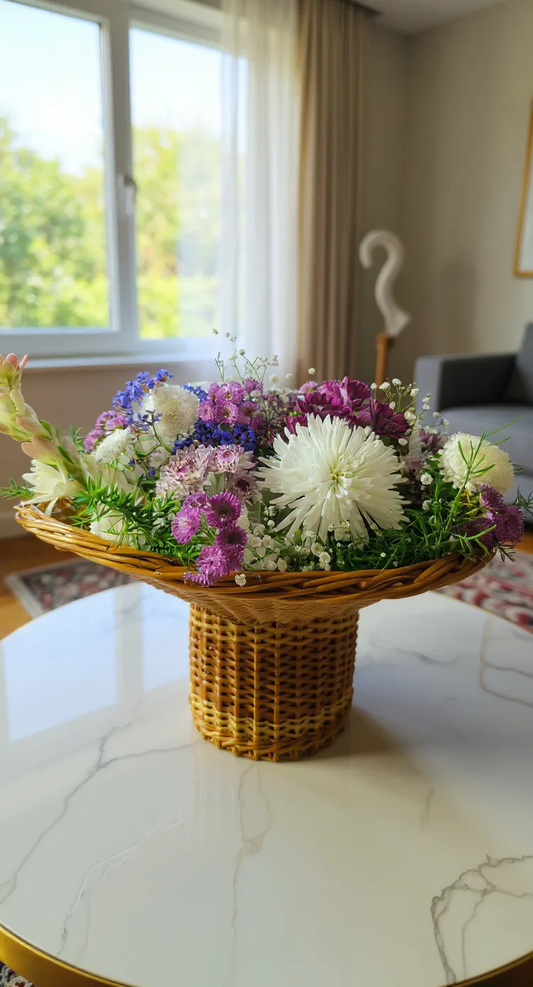 Hat Basket Bouquet