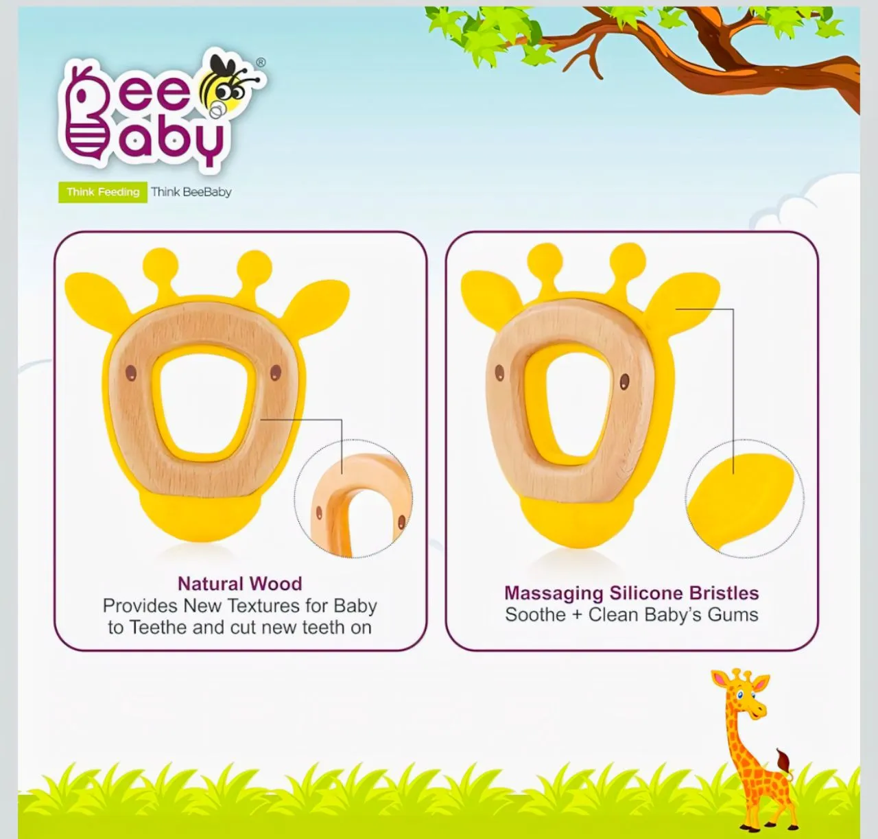 Giraffe Teething Ring view 4