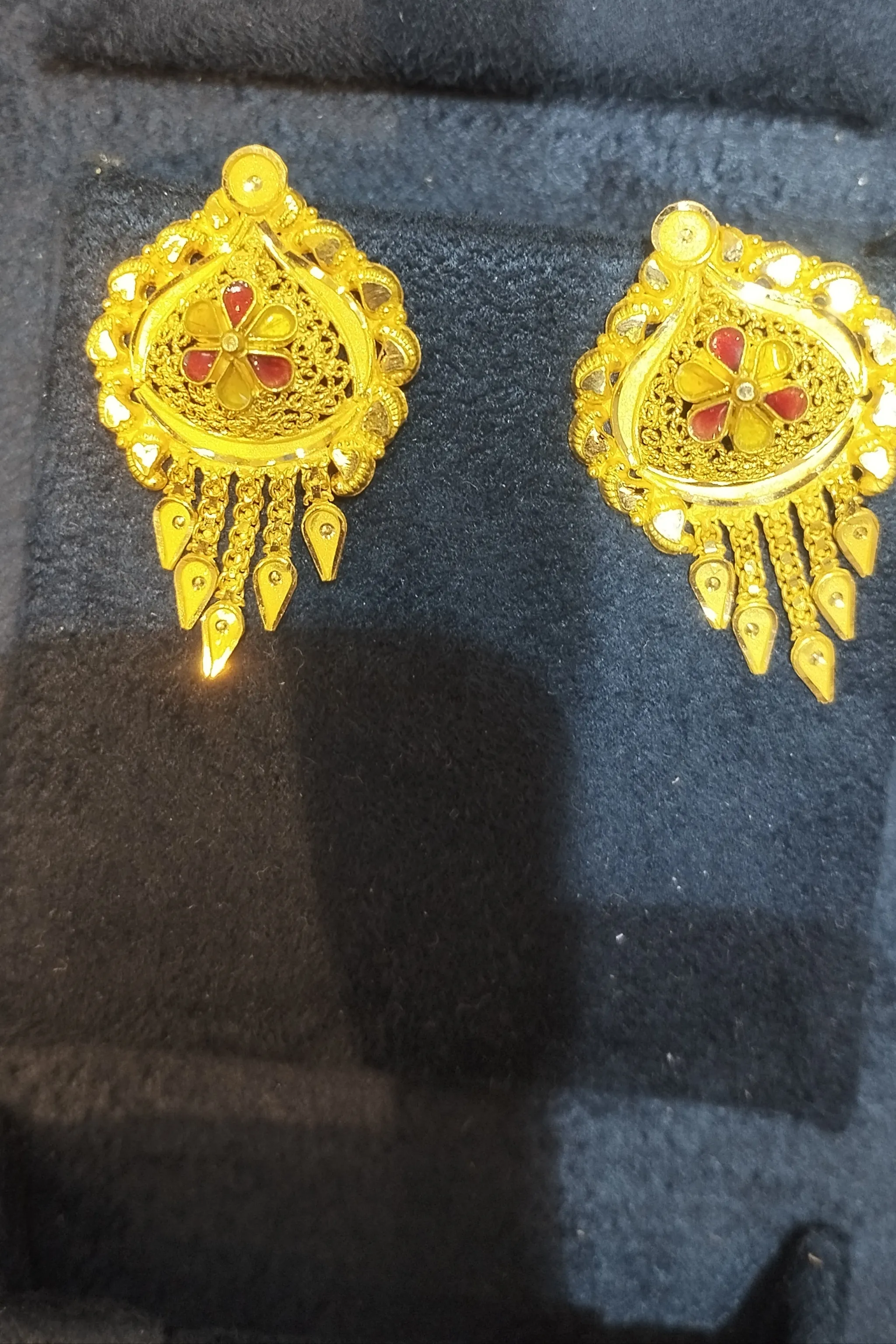 Gold Filigree Earrings. . view 2