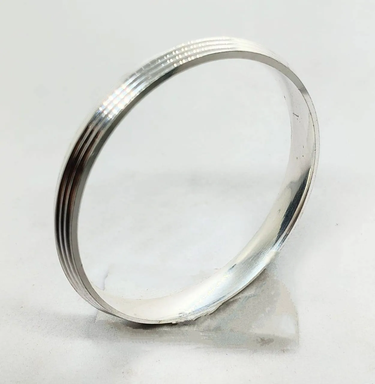 Silver Ribbed Kada (AVKD-82) view 3