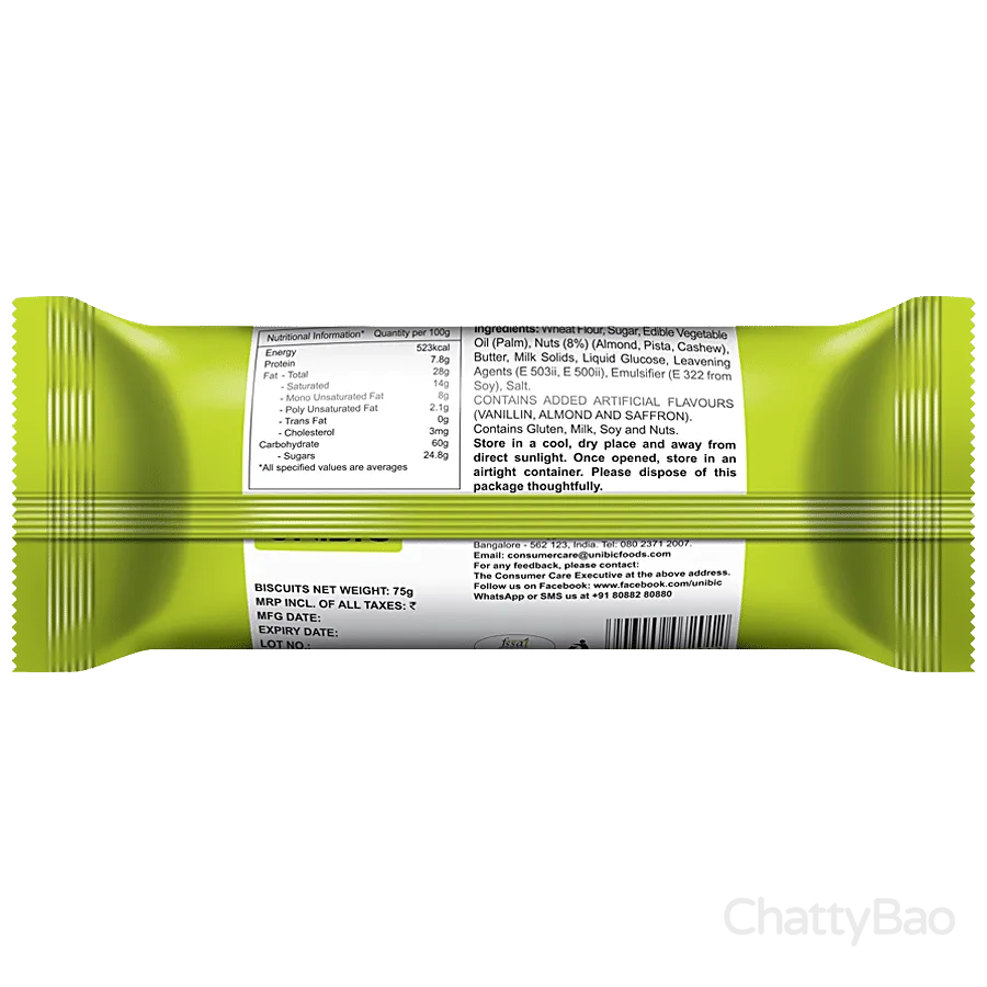 Unibic Cookies - Pista Badam 75 g view 2