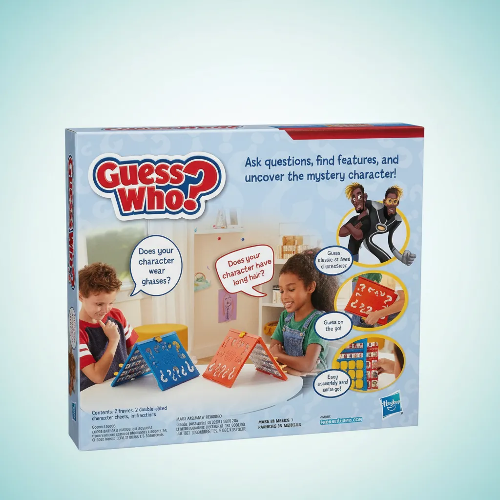 Hasbro Guess Who? Original, Easy to Load Frame, Double-Sided Character Sheet, 2 Player Board Games for Kids, Guessing Games for Families, Ages 6 and Up view 3