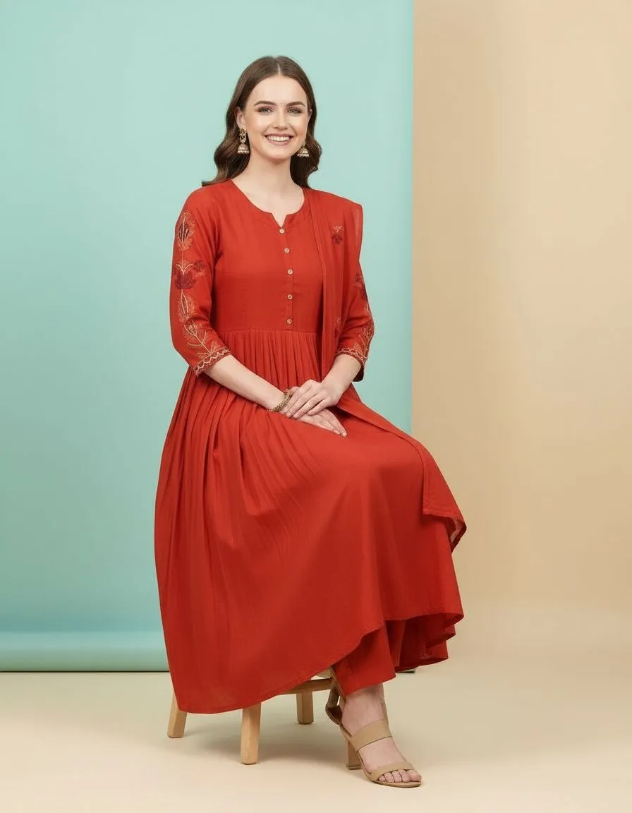 Rustic Red Salwar Suit view 2