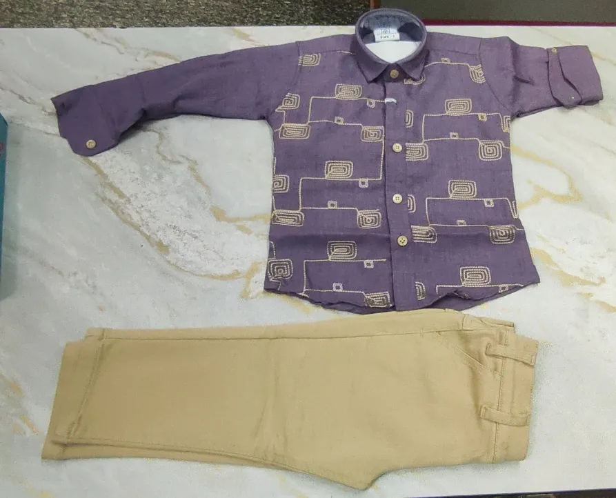 Kids Formal Shirt and Pants Set view 2