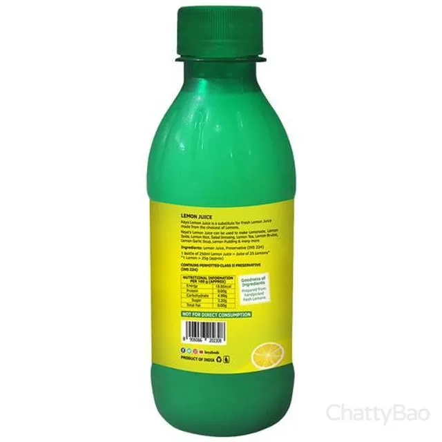 Keya Lemon Juice With Natural Lemons 250 ml view 3