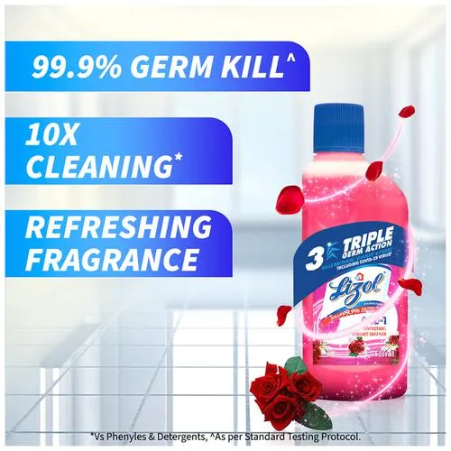 Lizol Surface & Floor Cleaner Liquid Floral 200 ml view 3