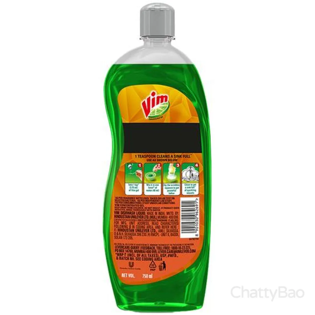 Vim Dishwash Anti Bac Liquid - Neem 750 ml view 2