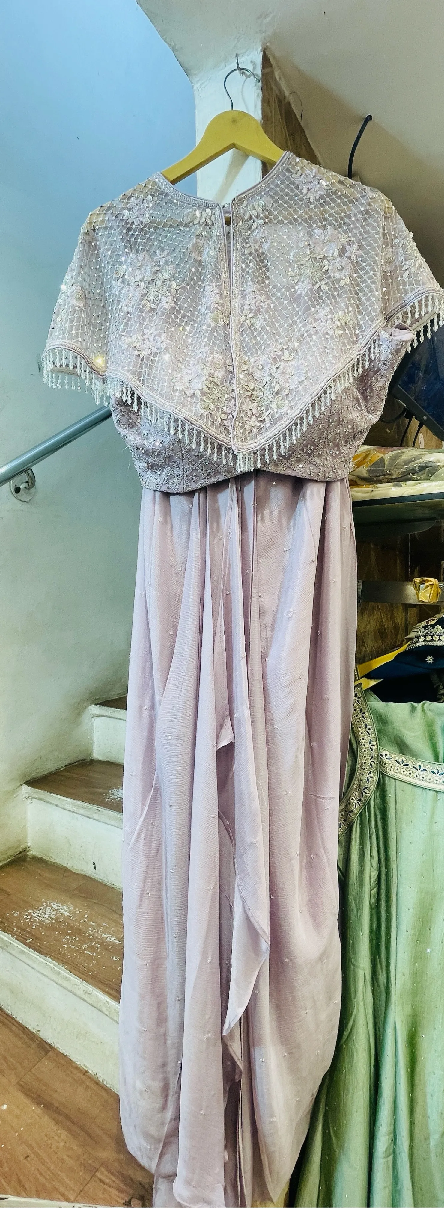 Embroidered Evening Gown view 3
