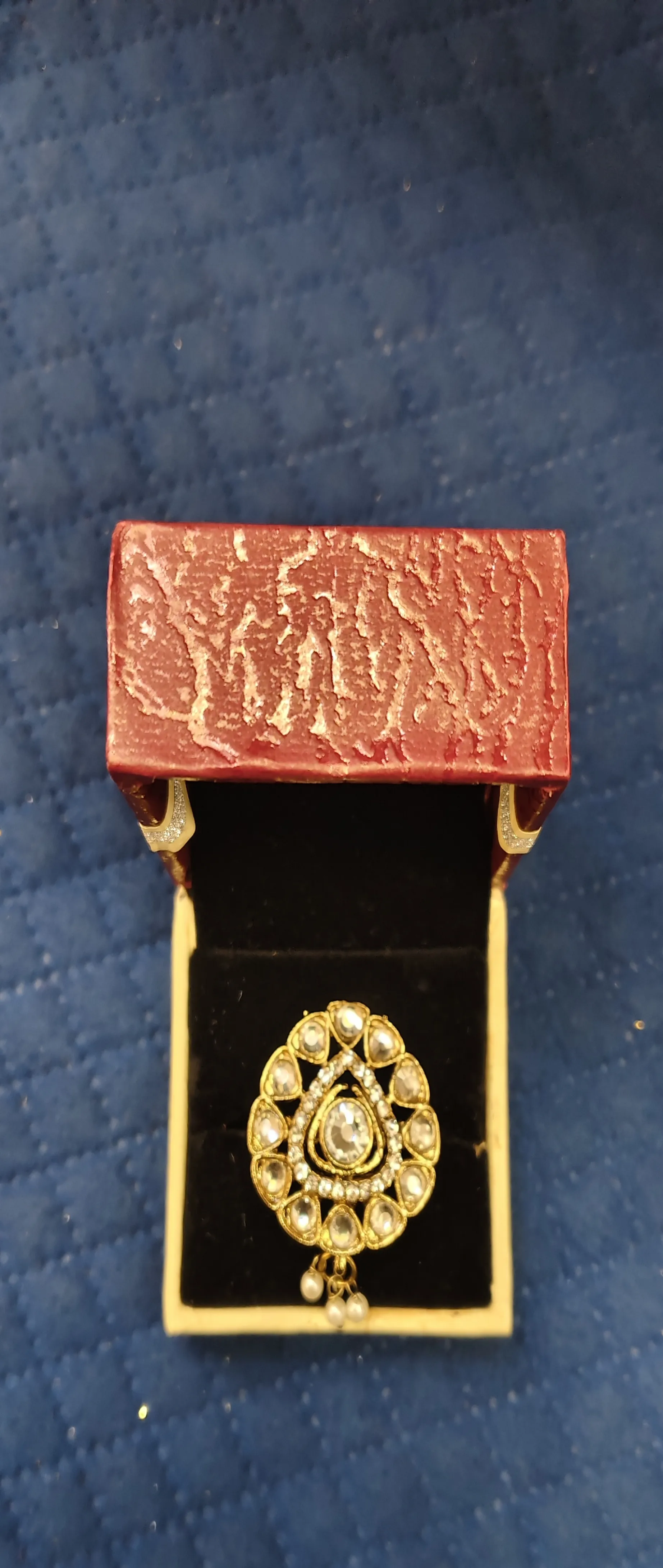 Gold-tone Nose Ring Kundan view 2