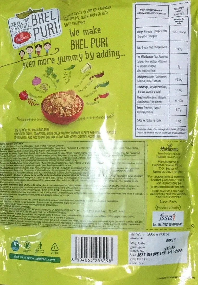 Haldirams Bhel puri Mix with Chutney 200 g view 2