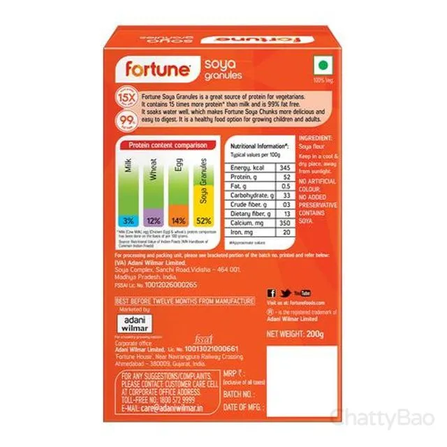 Fortune Soya Granules 200 g view 2