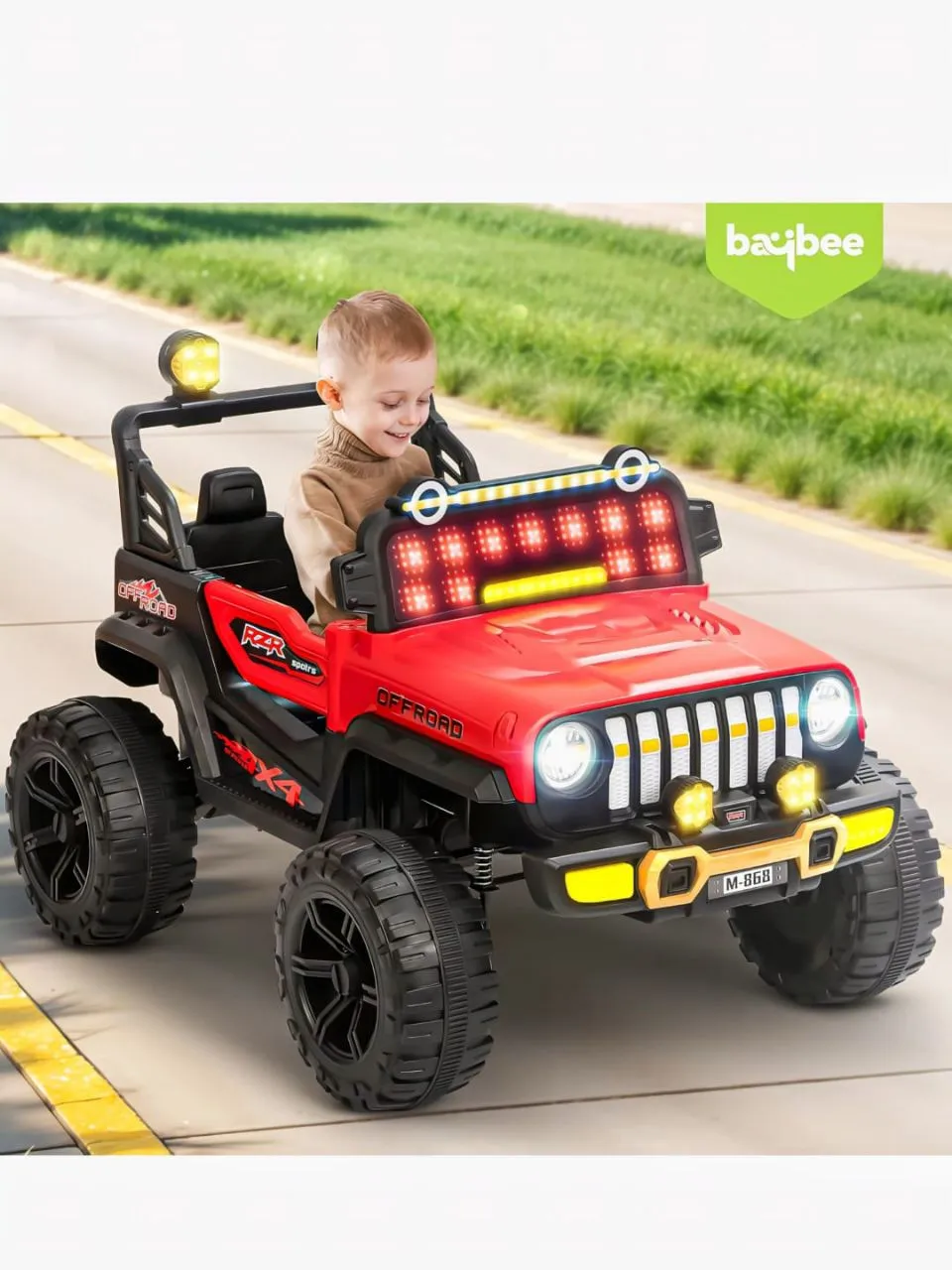 Baybee Off-Road Jeep Red view 2