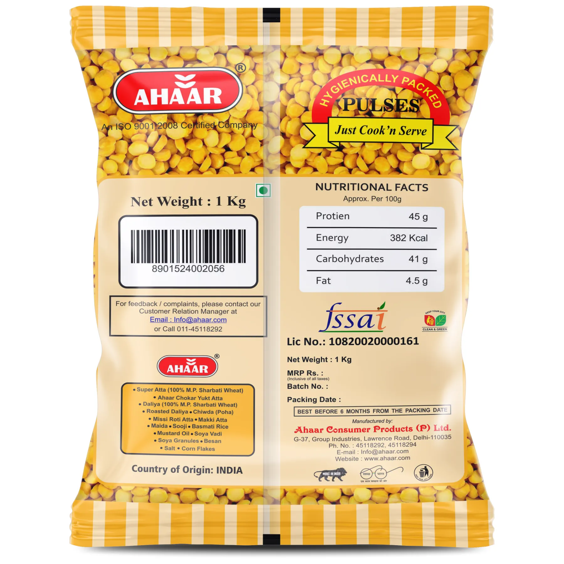 Ahaar Chana Dal Premium 1 Kg view 2