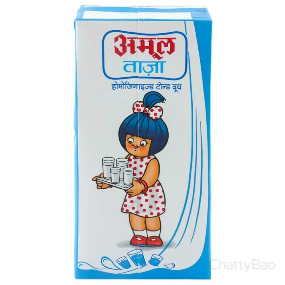 Amul Taaza Toned Homogenised Milk 1 L view 2