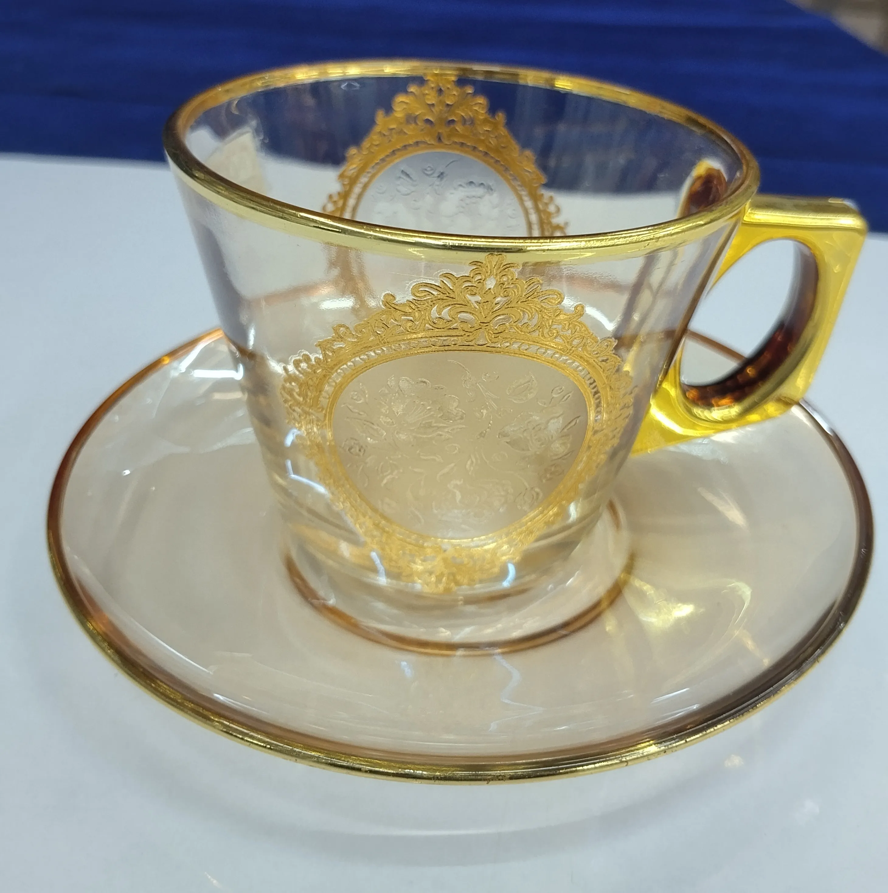 Gold-Embellished Teacup and Saucer view 2