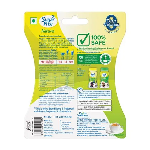 Sugar Free Natura Sweetener 500 Pellets view 2