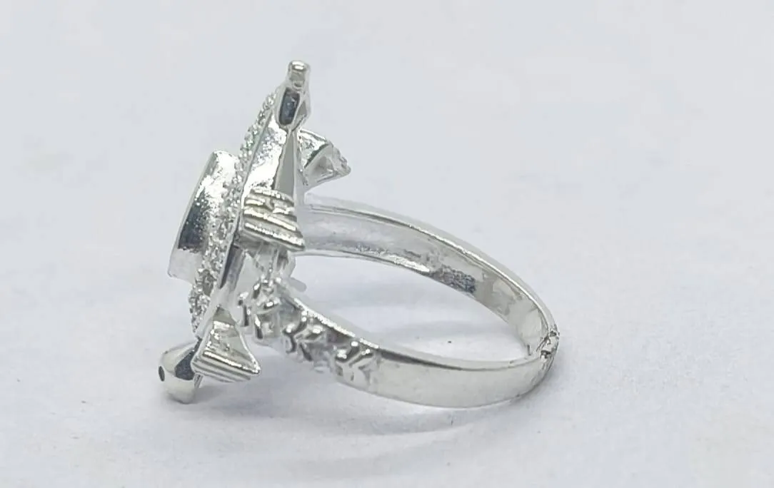 Archvins Pink Gem Silver Ring (AVSR-100) view 5