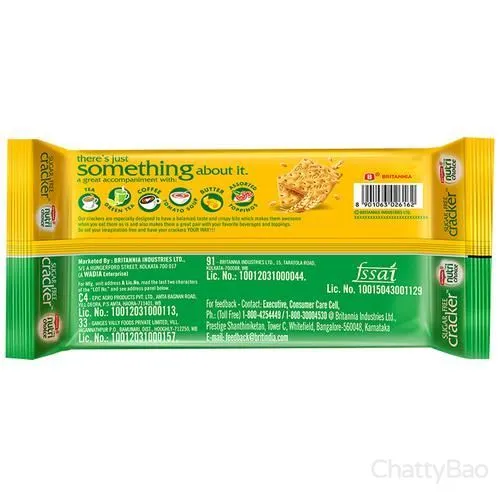 Britannia Nutri Choice Cracker Sugar Free Biscuit 300 g view 2