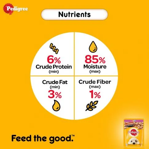 Pedigree Dog Wet Food For Puppy - Chicken Chunks in Gravy 70 g view 3