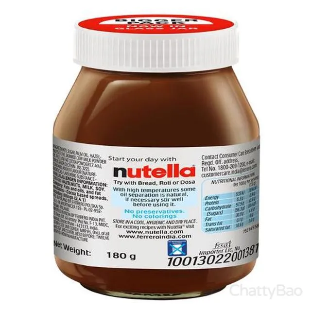 Ferrero Nutella Hazelnut Spread 180 g view 2