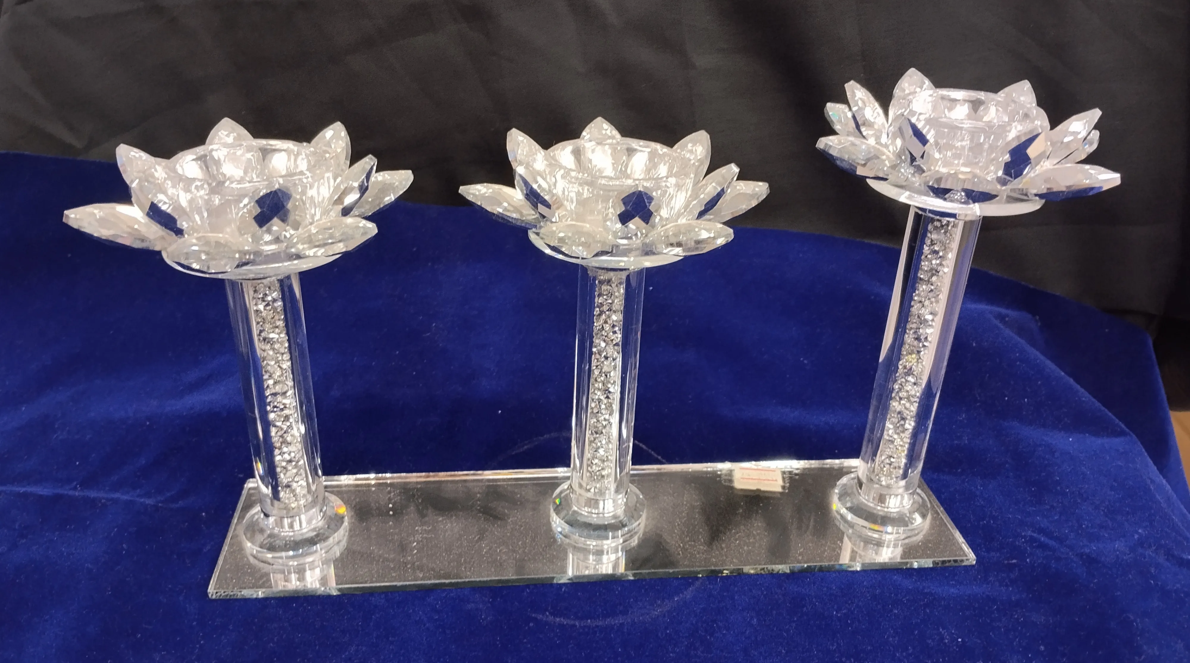 Crystal Lotus Candle Holder view 2
