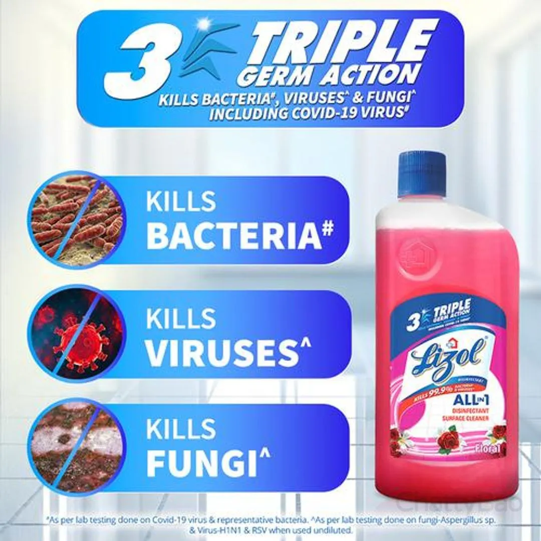 Lizol Disinfectant Surface & Floor Cleaner - Floral 1 L view 5