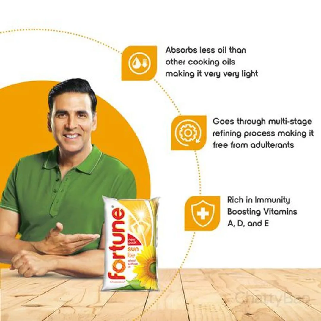 Fortune Refined Sunflower Oil Pouch 1 L view 6