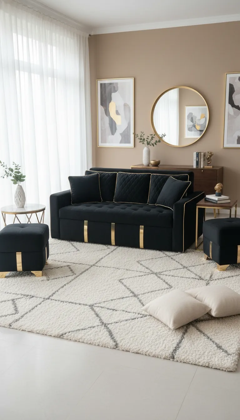 Velvet Sofa Set view 2