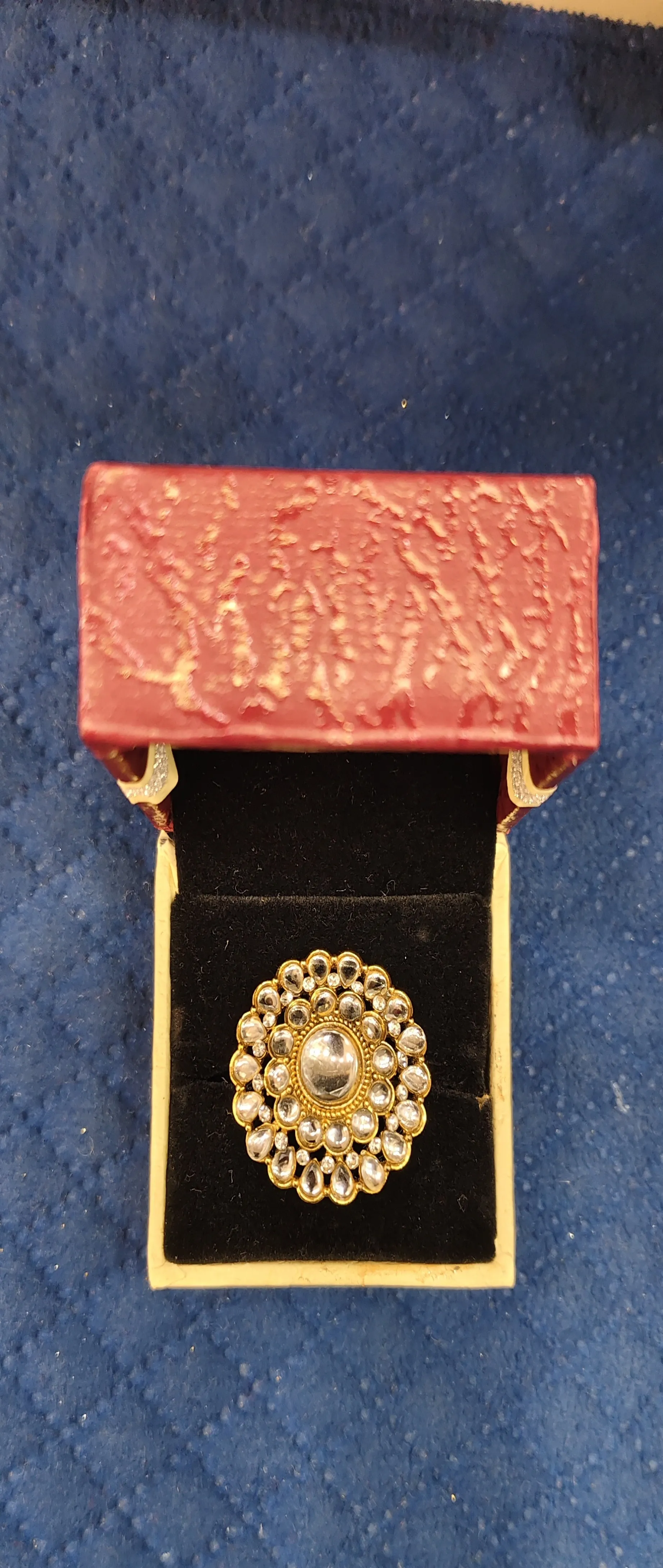 Traditional Kundan Ring view 2