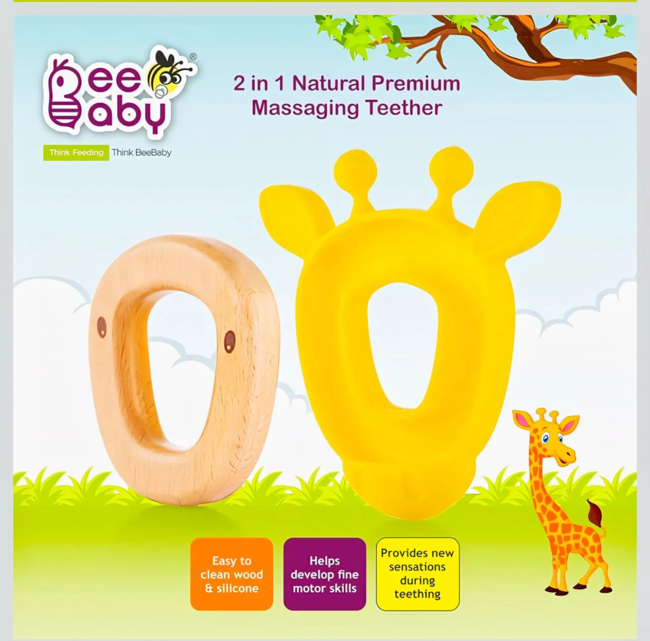 Giraffe Teething Ring view 5