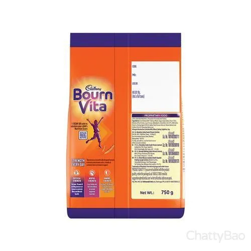 Cadbury Bournvita Chocolate Nutrition Drink Pouch 750 g view 2