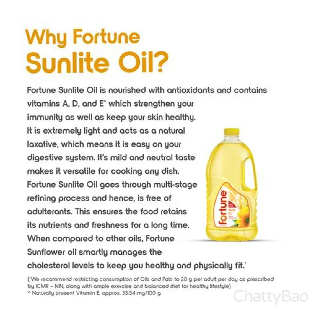 Fortune Refined Sunflower Oil Bottle 2 L view 5