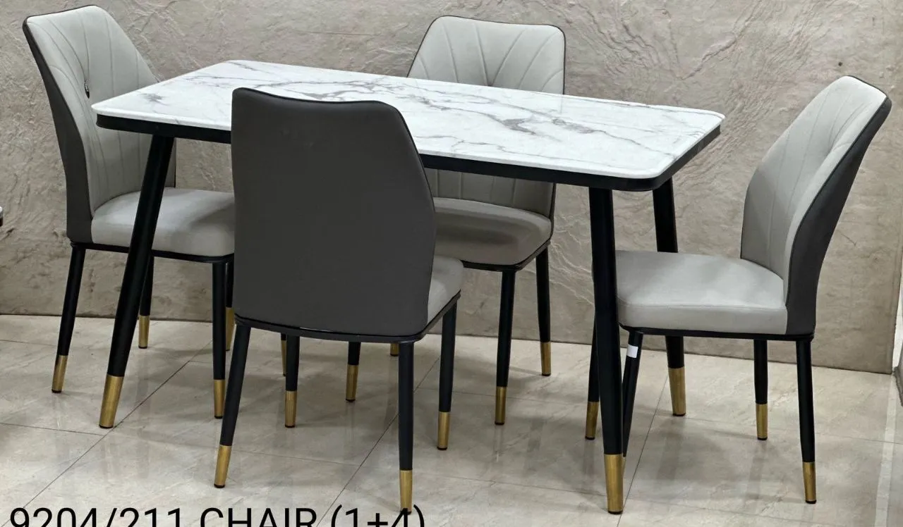 Marble Top Dining Table 4+1