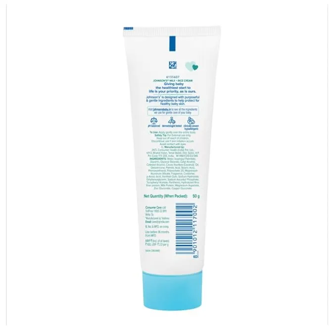 Johnson's Baby Milk and Rice Cream 50 g view 2
