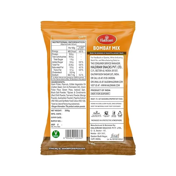 Haldirams Namkeen Bombay Mixture 200 g view 2